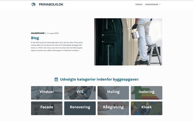 Primabolig.dk screenshot